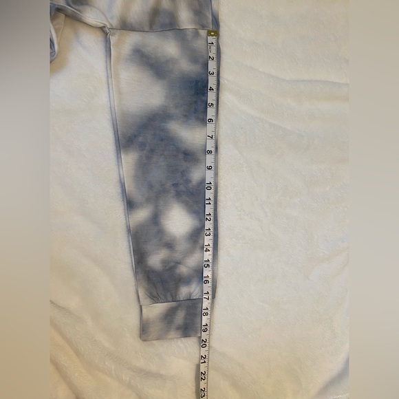 Romantichub Blue Tie Dye Lightweight Jogger Sweatshirt Athleasure  PJ/Lounge Set - Picture 7 of 7